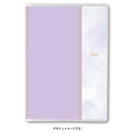 2026年4月始まり ペイジェムウィークリーＢ６－ｉバーチカル月曜（ラベンダー）9993 能率手帳
