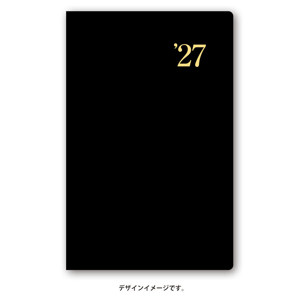 名入れ可能 2027年1月始まり ＮＯＬＴＹ能率手帳ライツマンスリー小型版（黒）1171