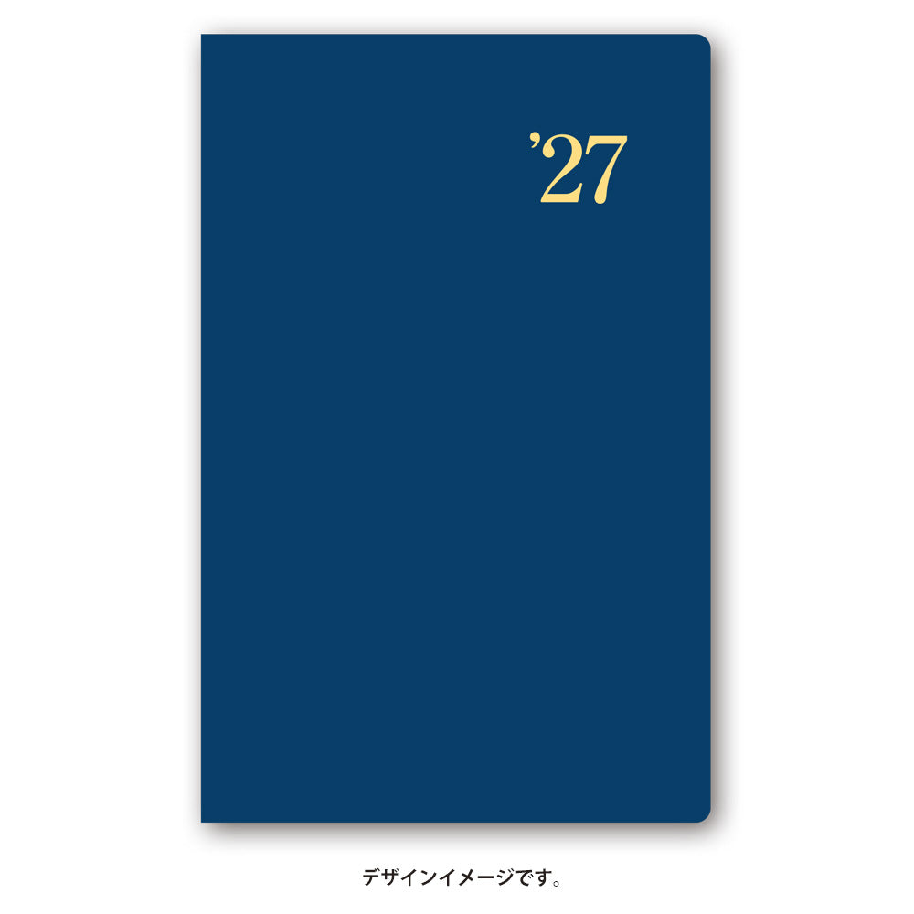名入れ可能 2027年1月始まり ＮＯＬＴＹ能率手帳ライツマンスリー小型版（ネイビーブルー）1172