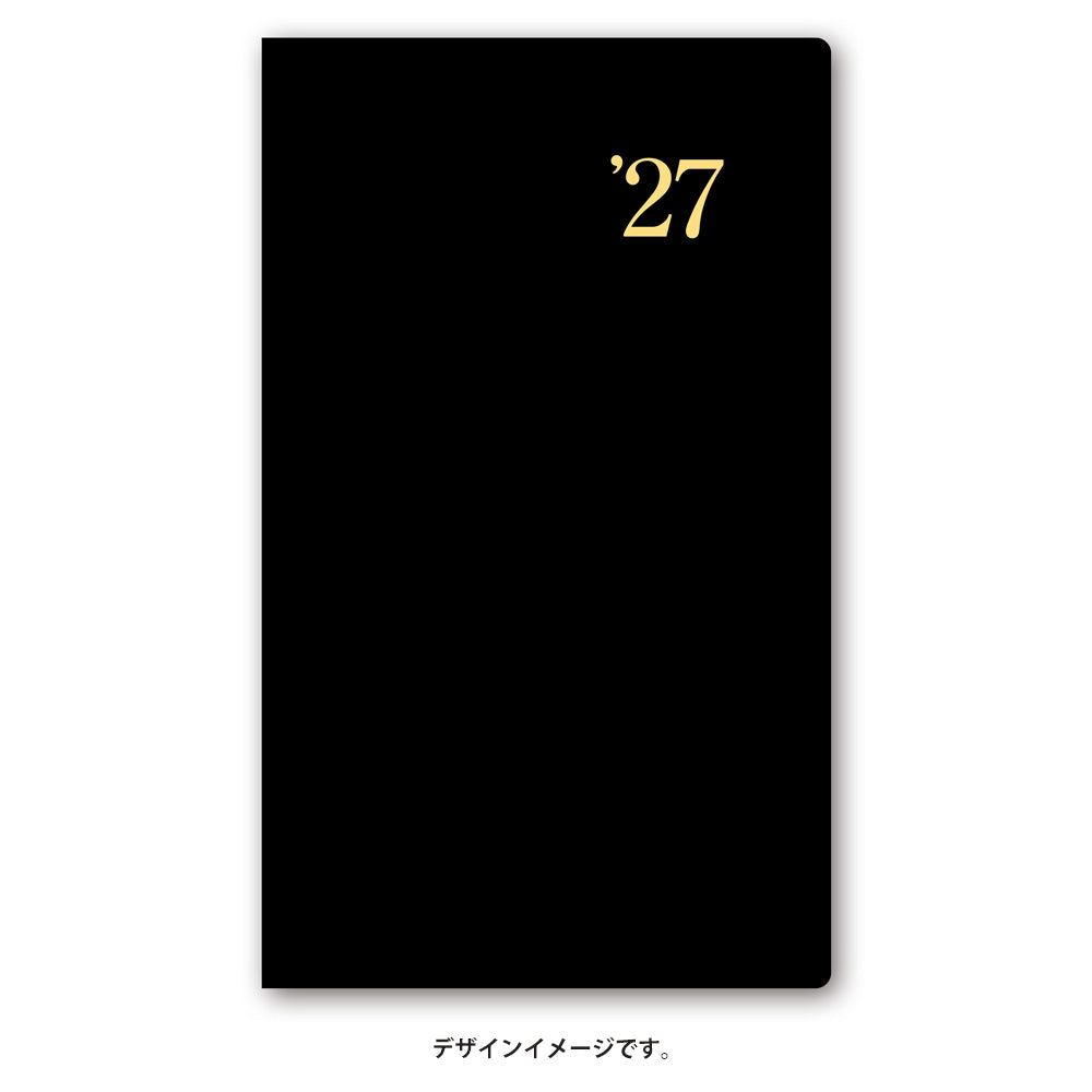 名入れ可能 2027年1月始まり ＮＯＬＴＹ能率手帳ポケット２（黒）1904