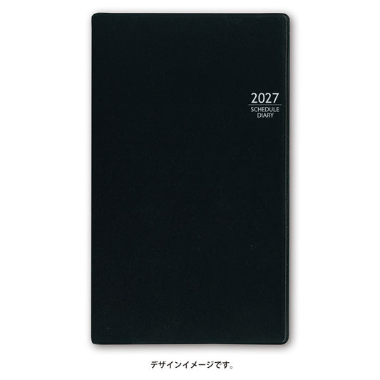 名入れ可能 2027年1月始まり ＮＯＬＴＹマンスリースリム－ｉ日曜（ブラック）2621