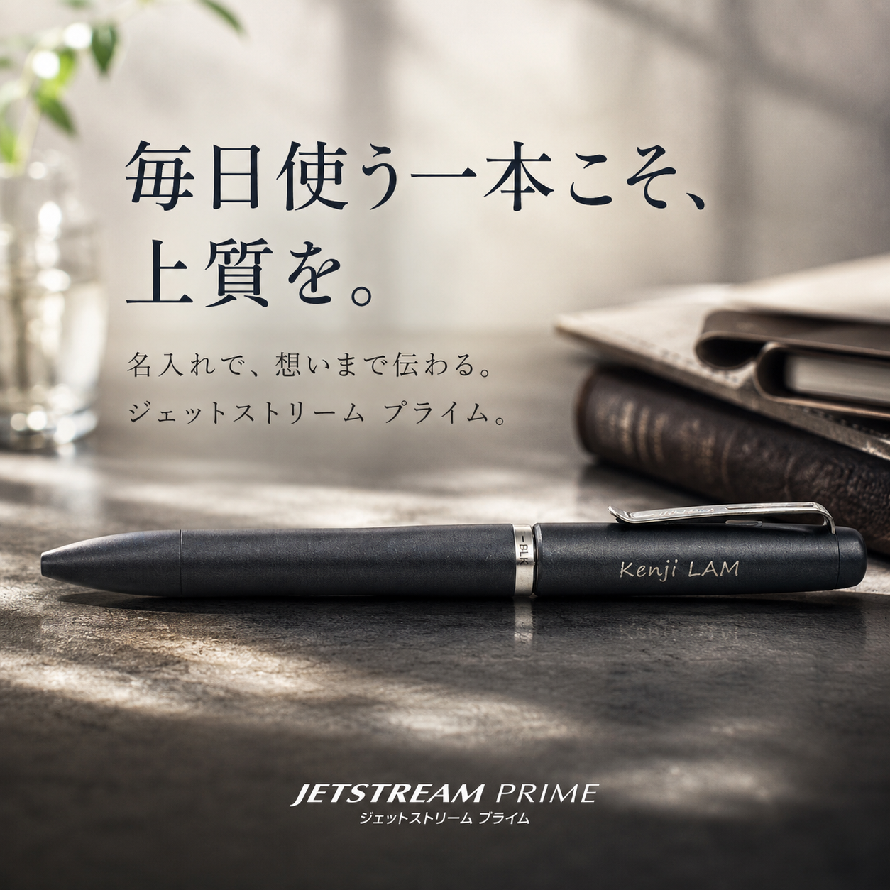 【名入れ可能】ジェットストリーム プライム 3色ペン クワイエットカラー / セラドングリーン