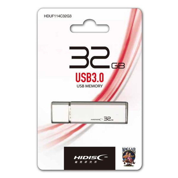 磁気研究所 HIDISC USB 3.0 フラッシュドライブ 32GB シルバー キャップ式