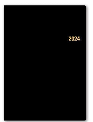 【ゆうパケット対応】2024年ダイアリー手帳日本能率協会ＮＯＬＴＹ能率手帳Ａ５月間ブロック（黒）6226