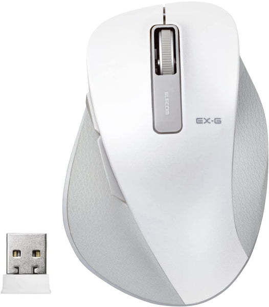 エレコム/ELECOM 無線マウス ワイヤレスマウス EX-G 握りの極み ワイヤレス マウス 5ボタン ワイヤレスマウス Sサイズ BlueLED ホワイト Sサイズ┃M-XGS10DBWH