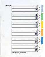 キングジムカラーインデックス６色６山　Ａ４縦型907-6Y37:ファイリングサポート
