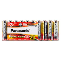 パナソニックアルカリ乾電池　単３　２０本パックLR6XJ/20SW15:レジ周り商品