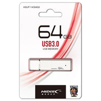 磁気研究所 HIDISC USB 3.0 フラッシュドライブ 64GB シルバー キャップ式